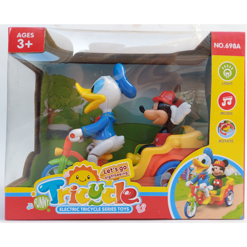 Mickey et Donald Duck Tricycle Électrique - Cadeau Multicolore pour Enfants