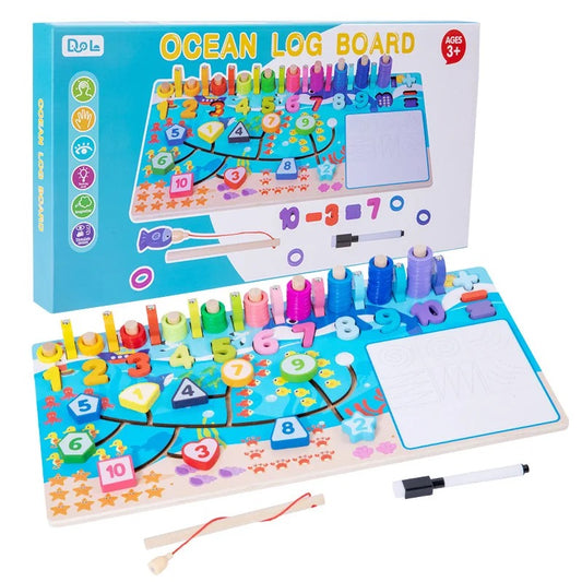 اللعبة التعليمية و الحسية والإدراكية والحركية للأطفال “Ocean Log Board”